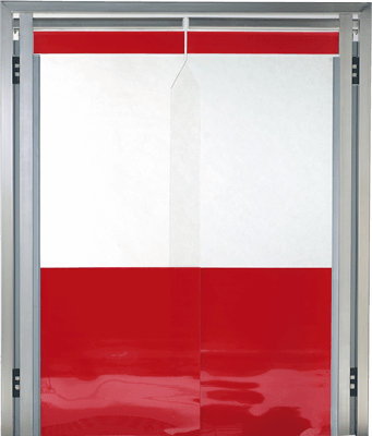 PVC swingdoors GP100 Grothaus red double door