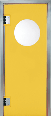 PE swingdoors yellow Grothaus GP200